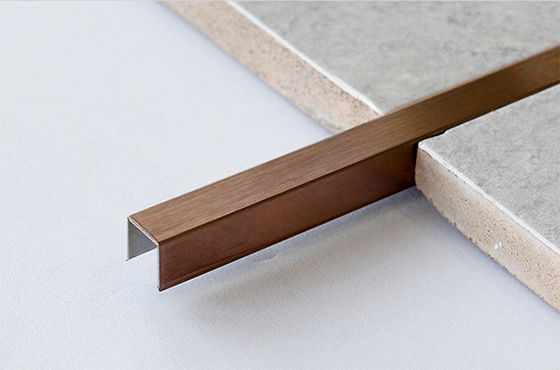 Good price 2mm Stainless Steel Outside Corner Trim Metal Edge Trim For Ceramic Tile online