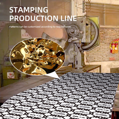 Custom Decor Embossed Metal Sheets Water Ripple Stainless Plate 1000mm ...