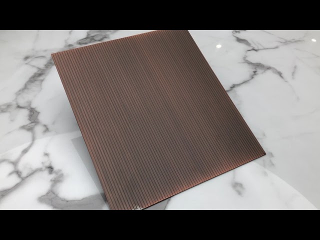 Company videos About 0.03mm Decorative Stainless Steel Sheet Antique Bronze Color Copper Brass Coated Clad