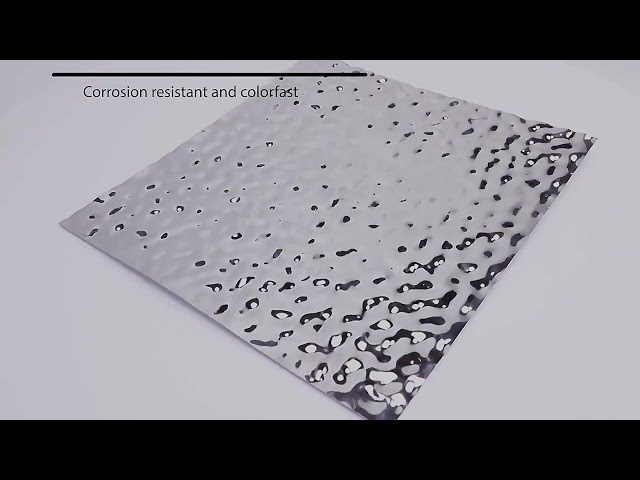 Company videos About water ripple stainless steel sheet ss 201 304 Metal decorative plate