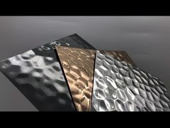 Water Ripple Stainless Steel Plate 3d Design Hammer Panel Decorative Stainless Steel Sheet 4x8