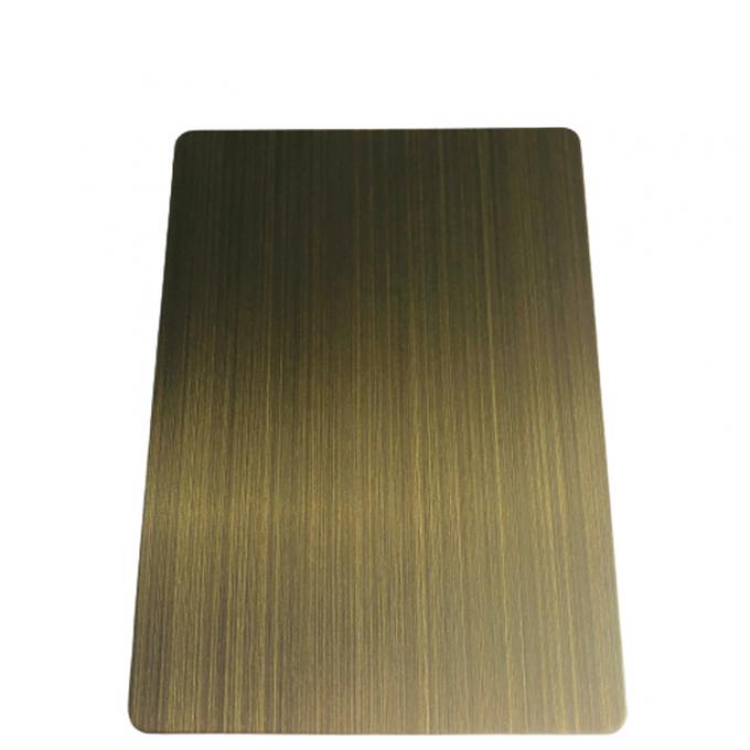 304 316 Brushed Bronze Antique Stainless Steel Sheet Wall Decoration ...